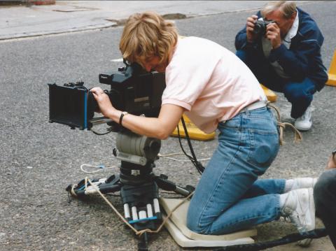 Alison filming 'The Bill' for Thames TV